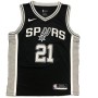 Men's San Antonio Spurs Tim Duncan #21 Nike Black 2020/21 Swingman Jersey - Icon Edition