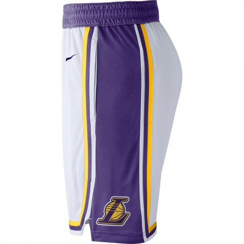 Men's Los Angeles Lakers Nike White 2019/20 Swingman Short - Association Edition