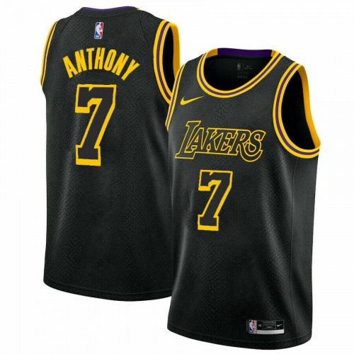 Men's Los Angeles Lakers Carmelo Anthony #7 Nike Black Swingman NBA Jersey - City Edition