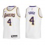 Men's Los Angeles Lakers Rajon Rondo #4 Nike White Swingman NBA Jersey - Association Edition
