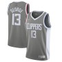 Men's LA Clippers Paul George #13 Nike Gray 2020/21 Swingman Player Jersey - Earned Edition