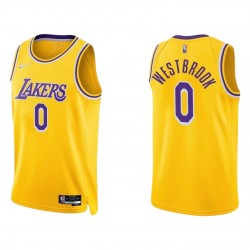Men's Los Angeles Lakers Russell Westbrook #0 Nike Gold 2021/22 Swingman Jersey - Icon Edition Men's Los Angeles Lakers Russell Westbrook #0 Nike Gold 2021/22 Swingman Jersey - Icon Edition