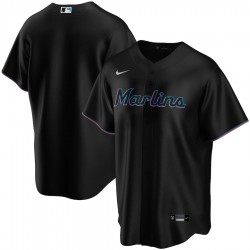 Men's Miami Marlins Nike Black Alternate 2020 Jersey Men's Miami Marlins Nike Black Alternate 2020 Jersey