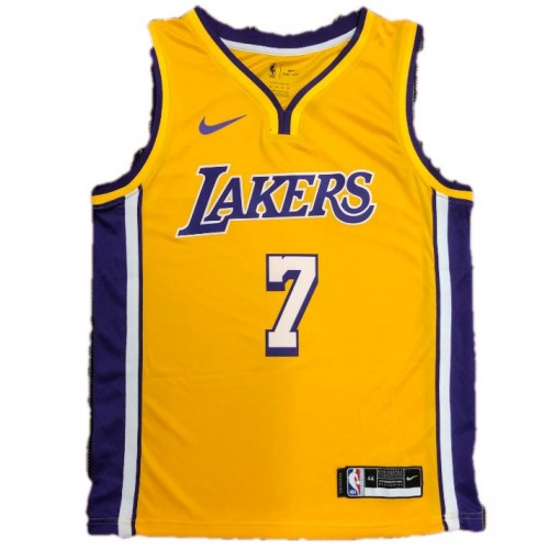 Men's Los Angeles Lakers Carmelo Anthony #7 Nike Yellow Swingman Jersey - Icon Edition