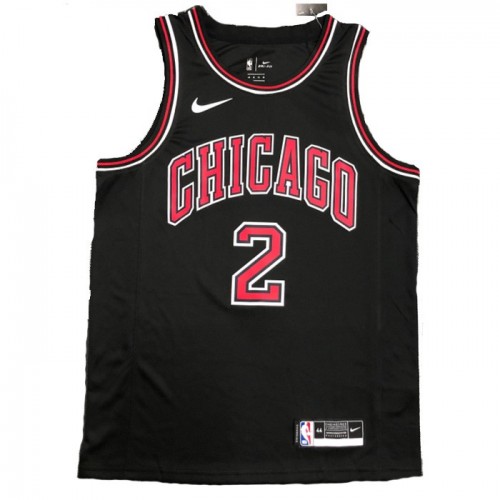 Men's Chicago Bulls Lonzo Ball #2 Nike Black Swingman Jersey - Statement Edition