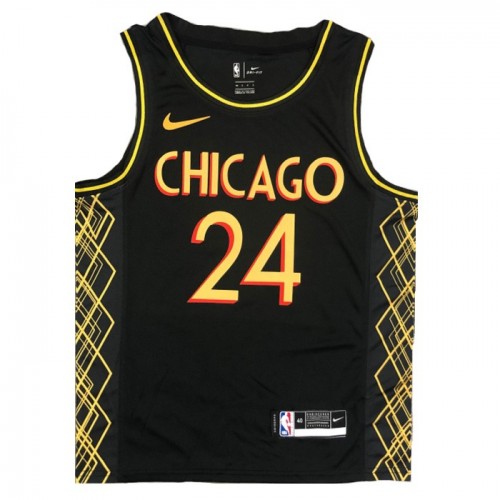 Men's Chicago Bulls Lauri Markkanen #24 Nike Black 2020/21 Swingman Jersey - City Edition