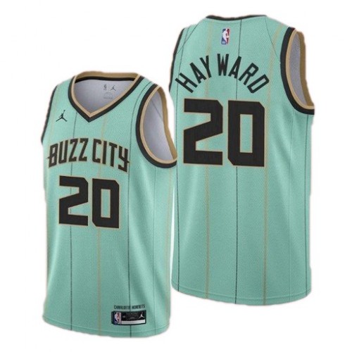 Men's Charlotte Hornets Hayward #20 Jordan Green Swingman Jersey - Association Edition