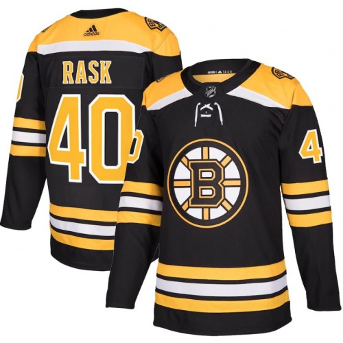 Men's Boston Bruins Tuukka Rask #40 adidas Black Authentic Jersey