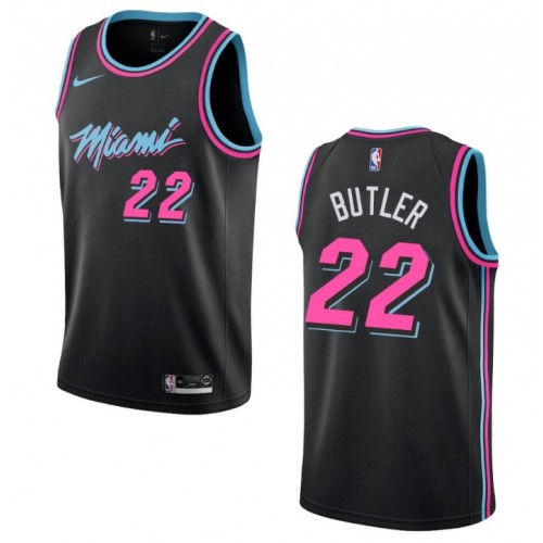 Men's Miami Heat Jimmy Butler #22 Black 19-20 Swingman Jersey - City Edition