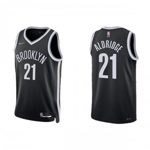 Men's Brooklyn Nets LaMarcus Aldridge #21 Nike Black 2021 Swingman NBA Jersey - Icon Edition
