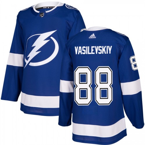 Men's Tampa Bay Lightning Andrei Vasilevskiy #88 adidas Blue Authentic Jersey