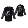 Men's Tampa Bay Lightning Yanni Gourde #37 Adidas Black Alternate Authentic Jersey