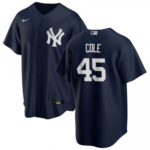 Men's New York Yankees Gerrit Cole #45 Nike Navy Alternate 2020 Jersey