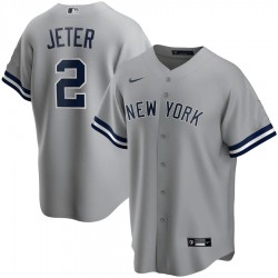 Men's New York Yankees Derek Jeter #2 Nike Gray Home 2020 Jersey