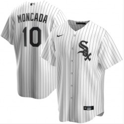 Men's Chicago White Sox Yoán Moncada #10 Nike White&Royal Home 2020 Jersey Men's Chicago White Sox Yoán Moncada #10 Nike White&Royal Home 2020 Jersey