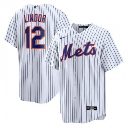 Men's New York Mets Francisco Lindor #12 Nike White&Royal Home 2020 Jersey Men's New York Mets Francisco Lindor #12 Nike White&Royal Home 2020 Jersey