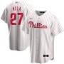 Men's Philadelphia Phillies Aaron Nola #27 Nike White&Red Home 2020 Jersey