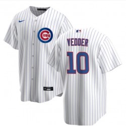 Men's Chicago Cubs Eddie Vedder #10 Nike White Home Player Jersey Men's Chicago Cubs Eddie Vedder #10 Nike White Home Player Jersey