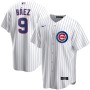Men's Chicago Cubs Javier Baez #9 Nike White Home Player Jersey
