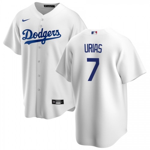 Men's Los Angeles Dodgers Julio Urías #7 Nike White 2020 Home Jersey