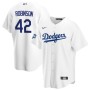 Men's Los Angeles Dodgers Jackie Robinson #42 Nike White 2020 World Series Champions Home Jersey