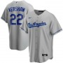 Men's Los Angeles Dodgers Clayton Kershaw #22 Nike Gray Alternate 2020 Jersey