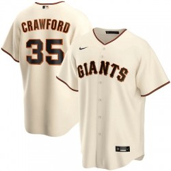 Men's San Francisco Giants Brandon Crawford #35 Nike Cream Home 2020 Jersey Men's San Francisco Giants Brandon Crawford #35 Nike Cream Home 2020 Jersey