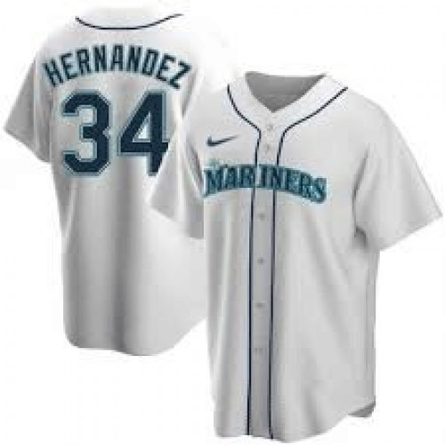Men's Seattle Mariners Félix Hernández #34 Nike White Home 2020 Jersey