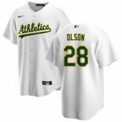 Men's Oakland Athletics Matt Olson #28 Nike White Home 2020 Jersey Men's Oakland Athletics Matt Olson #28 Nike White Home 2020 Jersey