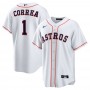 Men's Houston Astros Carlos Correa #1 Nike White Home 2020 Jersey