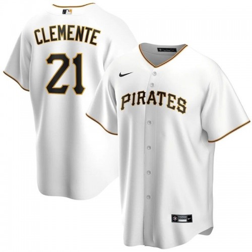 Men's Pittsburgh Pirates Roberto Clemente #21 Nike White Home 2020 Jersey
