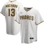 Men's San Diego Padres Manny Machado #13 Nike White&Brown Home 2020 Jersey