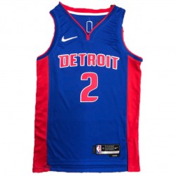 Men's Detroit Pistons Cade Cunningham #2 Nike Blue 2021/22 Swingman NBA Jersey - Icon Edition