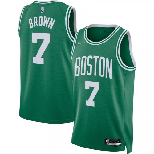 Men's Boston Celtics Jaylen Brown #7 Green 2021/22 Diamond Swingman Jersey - Icon Edition