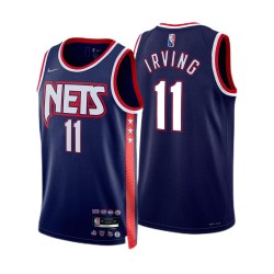 Men's Brooklyn Nets Kyrie Irving #11 Navy 2021/22 Swingman Jersey - City Edition Men's Brooklyn Nets Kyrie Irving #11 Navy 2021/22 Swingman Jersey - City Edition