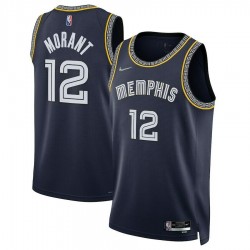 Men's Memphis Grizzlies Ja Morant #12 Nike Navy Swingman Jersey - City Edition Men's Memphis Grizzlies Ja Morant #12 Nike Navy Swingman Jersey - City Edition