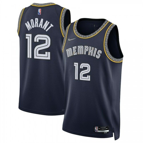 Men's Memphis Grizzlies Ja Morant #12 Nike Navy Swingman Jersey - City Edition