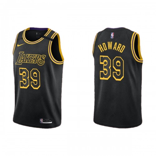 Men's Los Angeles Lakers Dwight Howard #39 Nike Black Swingman NBA Jersey - City Edition