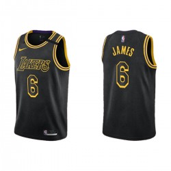 Men's Los Angeles Lakers LeBron James #6 Black Swingman Jersey - City Edition Men's Los Angeles Lakers LeBron James #6 Black Swingman Jersey - City Edition