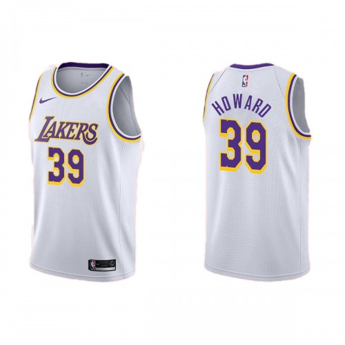 Men's Los Angeles Lakers Dwight Howard #39 Nike White Swingman NBA Jersey - Association Edition