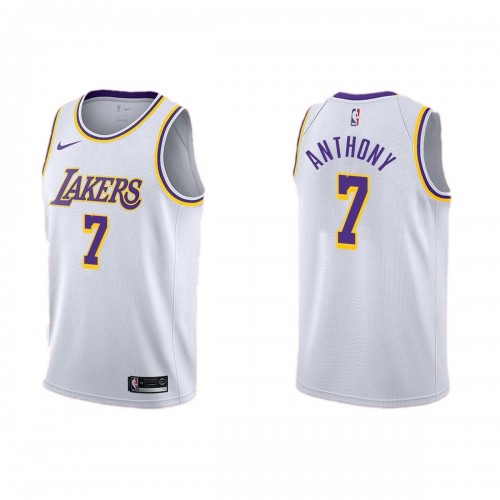 Men's Los Angeles Lakers Carmelo Anthony #7 Nike White 2020/21 Swingman Jersey - Association Edition