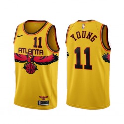 Men's Atlanta Hawks Trae Young #11 Nike Yellow 2021/22 Swingman NBA Jersey - City Edition Men's Atlanta Hawks Trae Young #11 Nike Yellow 2021/22 Swingman NBA Jersey - City Edition
