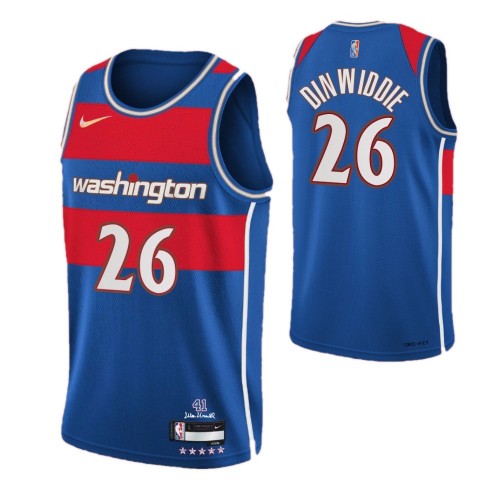 Men's Washington Wizards Spencer Dinwiddie #26 Nike Royal 2021/22 Swingman NBA Jersey - City Edition