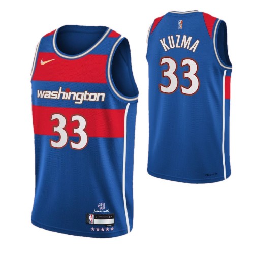 Men's Washington Wizards Kyle Kuzma #33 Nike Royal 2021/22 Swingman NBA Jersey - City Edition