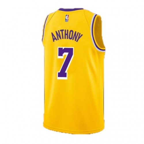 Men's Los Angeles Lakers Carmelo Anthony #7 Nike Gold Swingman Jersey - Icon Edition