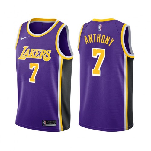 Men's Los Angeles Lakers Carmelo Anthony #7 Nike Purple Swingman Jersey - Statement Edition