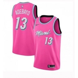 Men's Miami Heat Bam Adebayo #13 Pink 19-20 Swingman Jersey - City Edition Men's Miami Heat Bam Adebayo #13 Pink 19-20 Swingman Jersey - City Edition