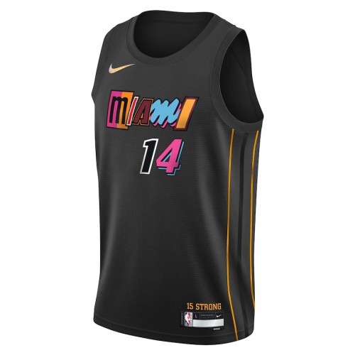 Men's Miami Heat Tyler Herro #14 Nike Black 2021/22 Swingman Jersey - City Edition