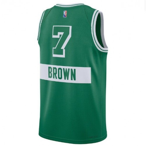 Men's Boston Celtics Jaylen Brown #7 Nike Green 2021/22 Swingman Jersey - City Edition