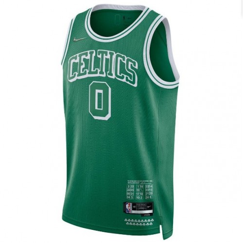 Men's Boston Celtics Jaylen Tatum #0 Nike Green 2021/22 Swingman Jersey - City Edition